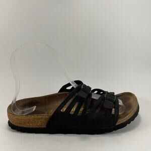 Birkenstock Granada Slide Sandals Womens Size 36, US Size 5-5.5 Black Birkoflor